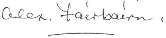 Alex Fairbairn signature